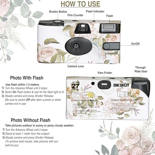 1Shot Disposable Camera Bulk - 10PCS Wedding & Party Film Camera - ISO400 35mm - Image 3