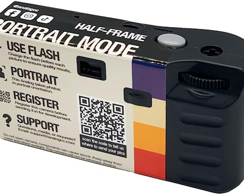 Analog Portrait Mode Disposable Camera w/Flash + Development & Digital Uploads | New Half-Frame 35mm Film Single-Use Camera, 34 Exposures, Pictures Sent to Your Phone - Image 4