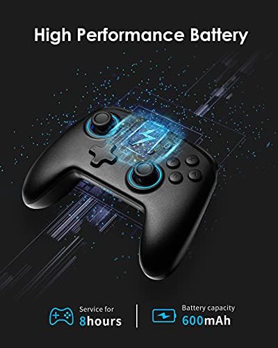 BINBOKPLAY Switch Controller, Switch Controller Compatible with Switch/Switch Lite, Wireless Gamepad with 7 LED Colors/Motion Control/Dual Vibration/Turbo - Image 2