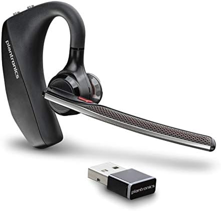 Plantronics - Voyager 5200 UC (Poly) - Bluetooth Single-Ear (Monaural) Headset - Compatible to connect to your PC and/or Mac - Works with Teams, Zoom & more - Noise Canceling